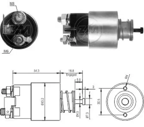 магнитен превключвател, стартер ZM ZM 3-391