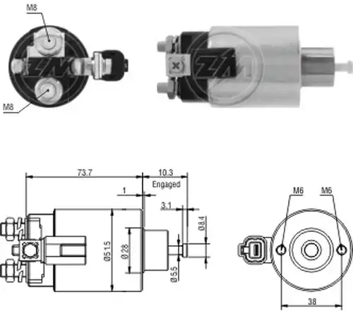 магнитен превключвател, стартер ZM ZM 3-695