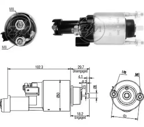 магнитен превключвател, стартер ZM ZM 3-705