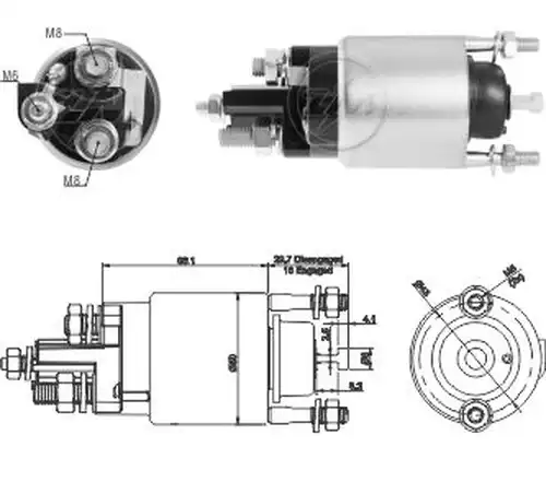 магнитен превключвател, стартер ZM ZM 3-708