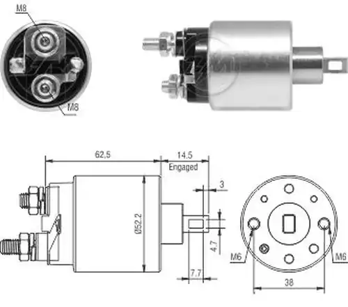 магнитен превключвател, стартер ZM ZM 3-710