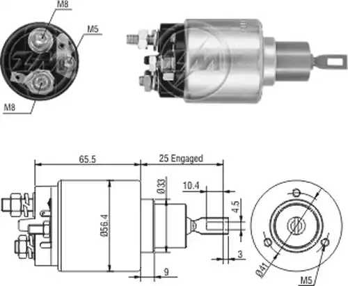 магнитен превключвател, стартер ZM ZM 3-973