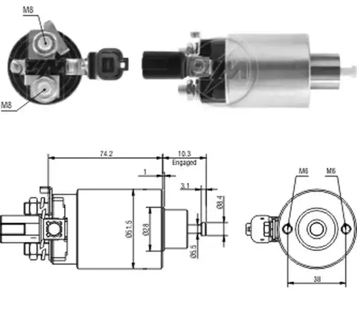 магнитен превключвател, стартер ZM ZM 4-695