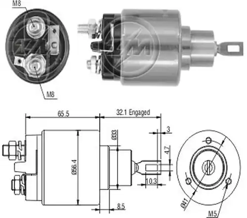 магнитен превключвател, стартер ZM ZM 575