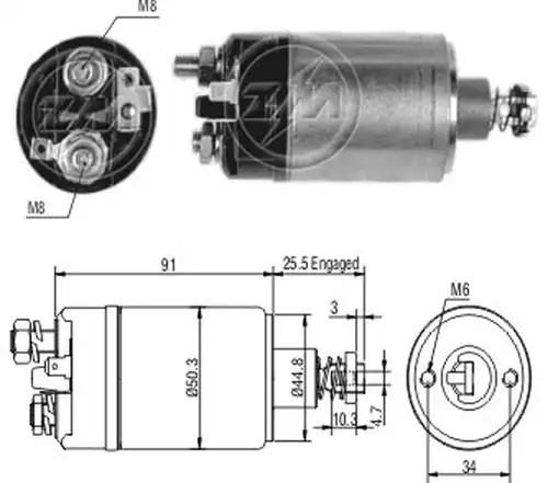 магнитен превключвател, стартер ZM ZM 626