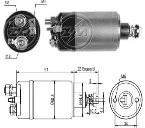 магнитен превключвател, стартер ZM ZM 627