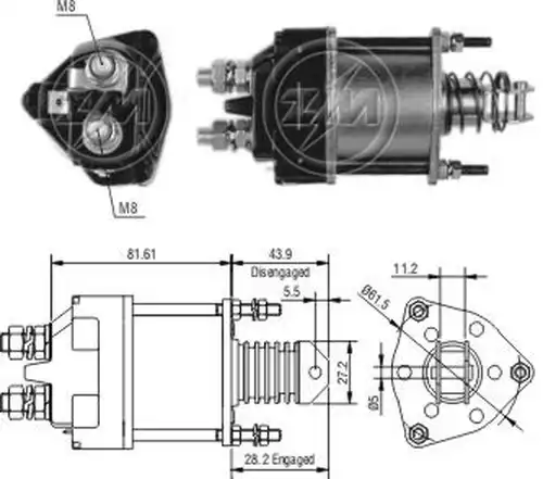 магнитен превключвател, стартер ZM ZM 650