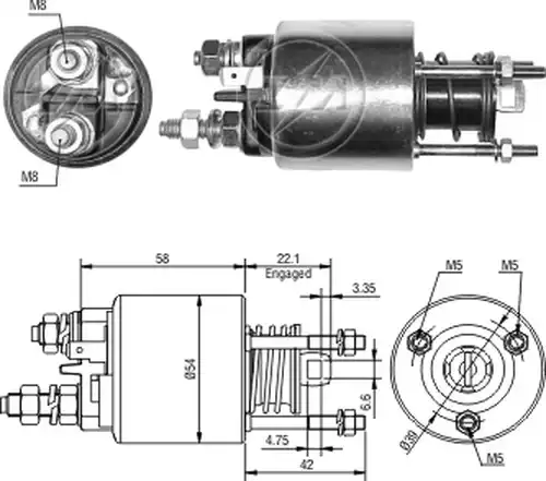 магнитен превключвател, стартер ZM ZM 6-595