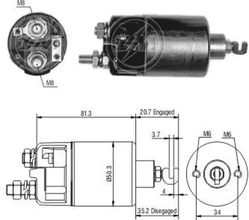 магнитен превключвател, стартер ZM ZM 660