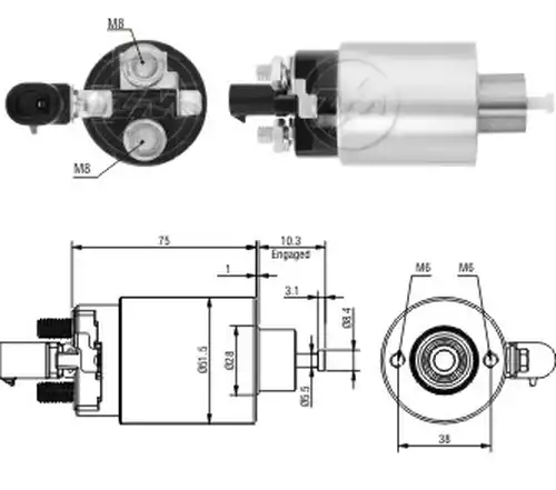 магнитен превключвател, стартер ZM ZM 6-695