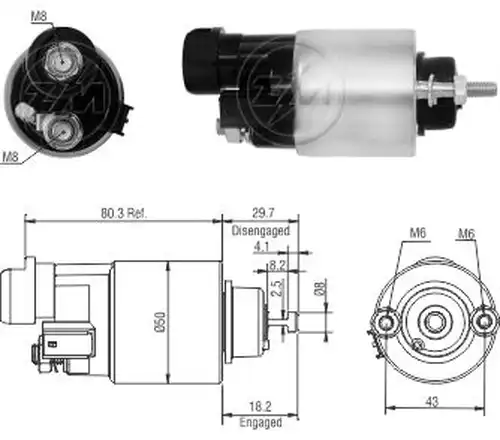 магнитен превключвател, стартер ZM ZM 6-708