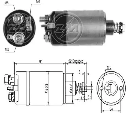 магнитен превключвател, стартер ZM ZM 727