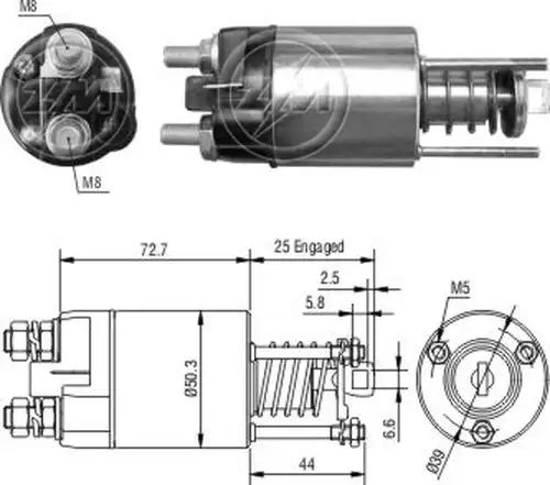 магнитен превключвател, стартер ZM ZM 7-651