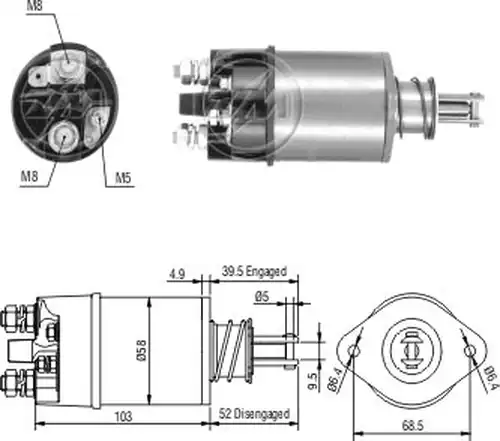 магнитен превключвател, стартер ZM ZM 801