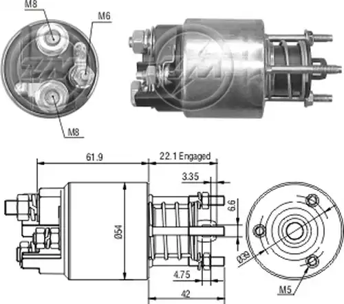 магнитен превключвател, стартер ZM ZM 8-395