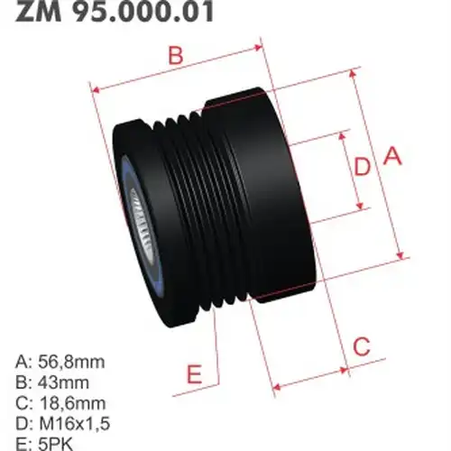 механизъм за свободен ход на генератор ZM ZM 95.000.01