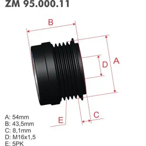 механизъм за свободен ход на генератор ZM ZM 95.000.11