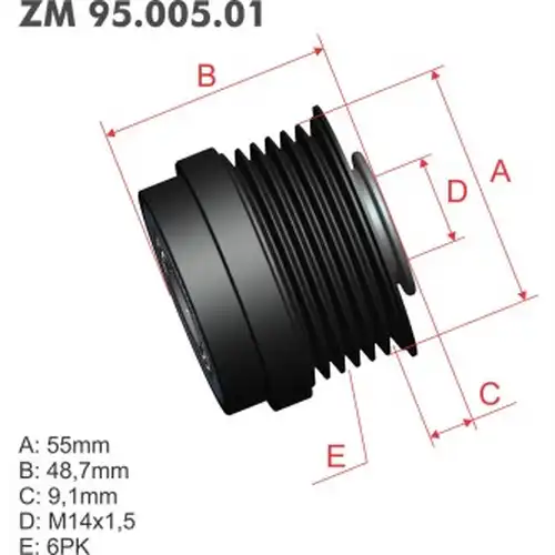 механизъм за свободен ход на генератор ZM ZM 95.005.01