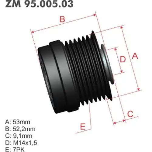 механизъм за свободен ход на генератор ZM ZM 95.005.03