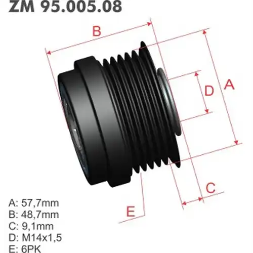 механизъм за свободен ход на генератор ZM ZM 95.005.08