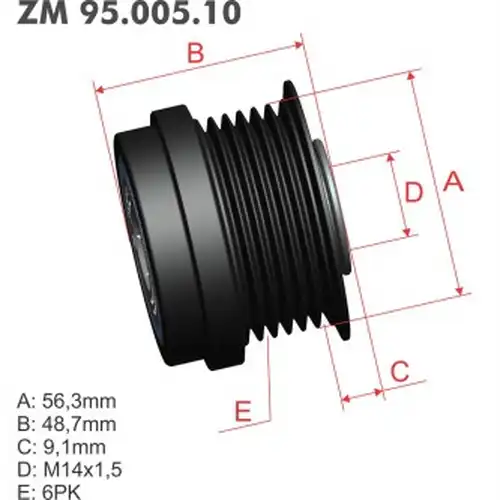 механизъм за свободен ход на генератор ZM ZM 95.005.10