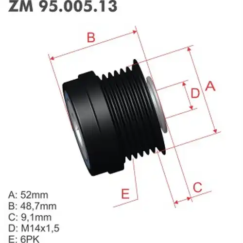 механизъм за свободен ход на генератор ZM ZM 95.005.13