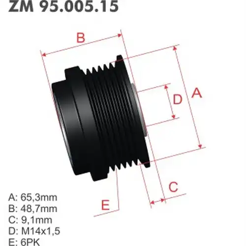 механизъм за свободен ход на генератор ZM ZM 95.005.15