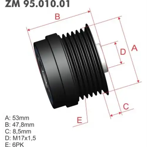 механизъм за свободен ход на генератор ZM ZM 95.010.01