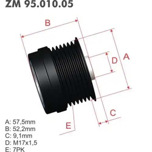 механизъм за свободен ход на генератор ZM ZM 95.010.05