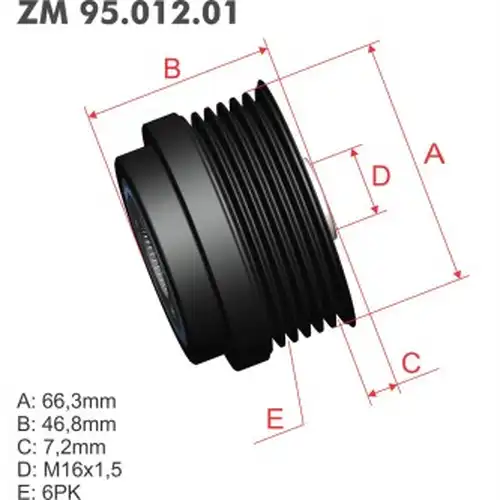 механизъм за свободен ход на генератор ZM ZM 95.012.01