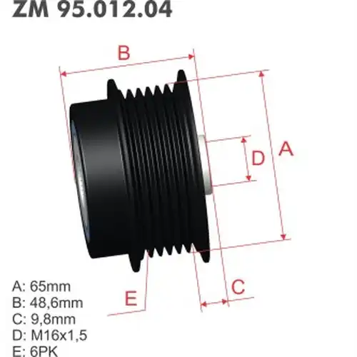 механизъм за свободен ход на генератор ZM ZM 95.012.04