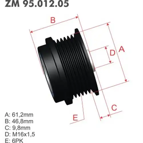 механизъм за свободен ход на генератор ZM ZM 95.012.05