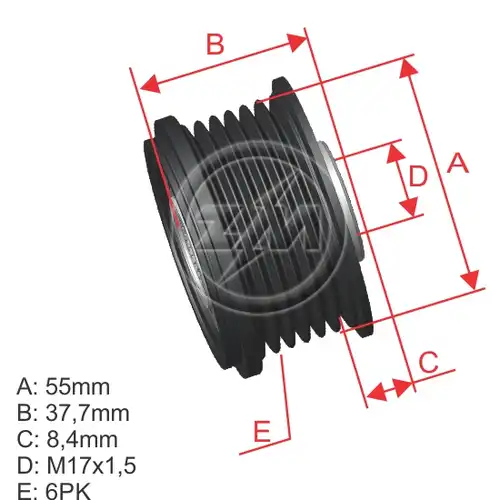 механизъм за свободен ход на генератор ZM ZM 96.010.03